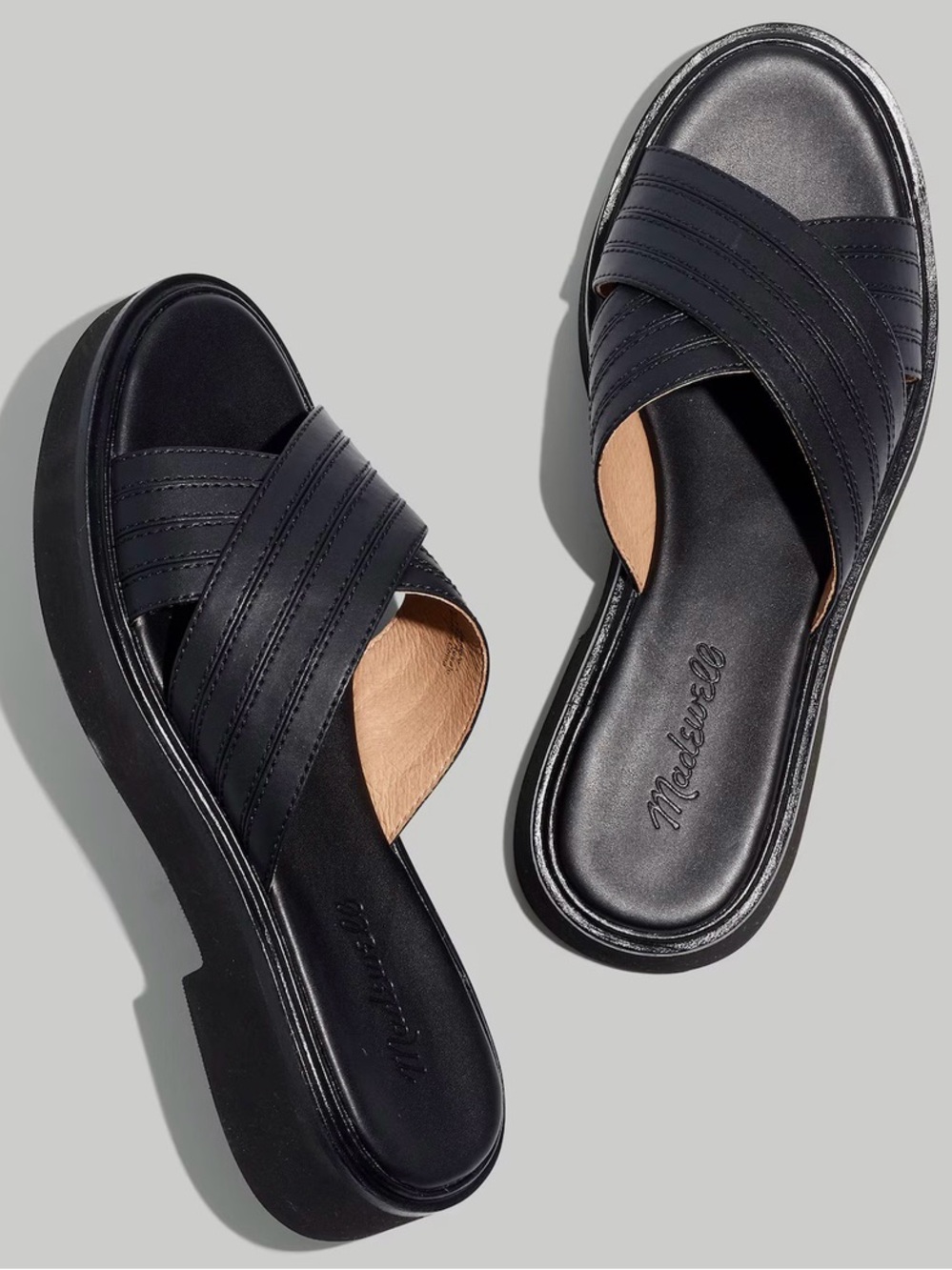 Madewell Alina Platform Sandal Size 8 Black